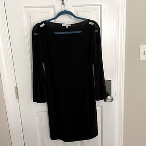 Short Long Sleeve Black Cocktail Dress